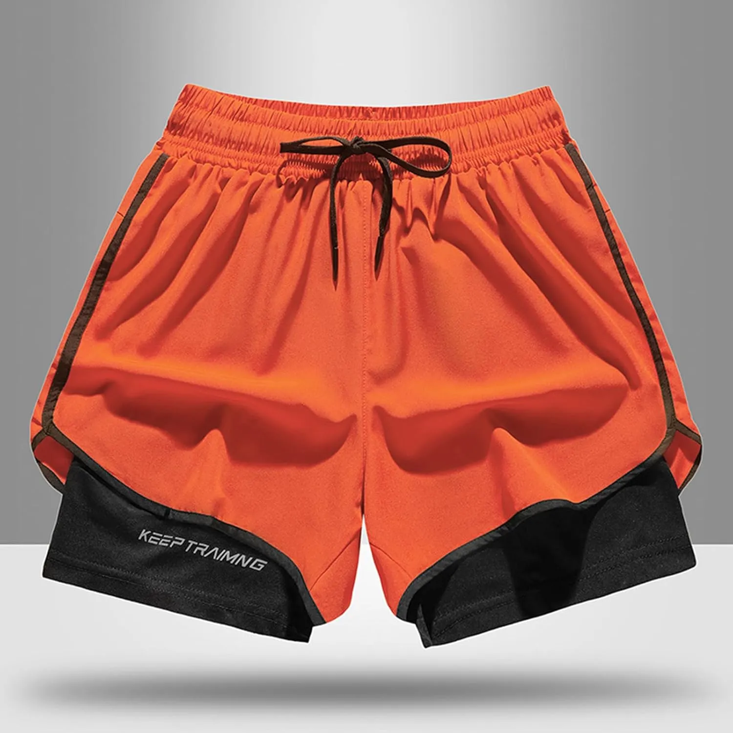 Mens 2 in 1 Running Shorts 5" Quick Dry Gym Athletic Workout Shorts for Men Lightweight Training Yoga Shorts Pants