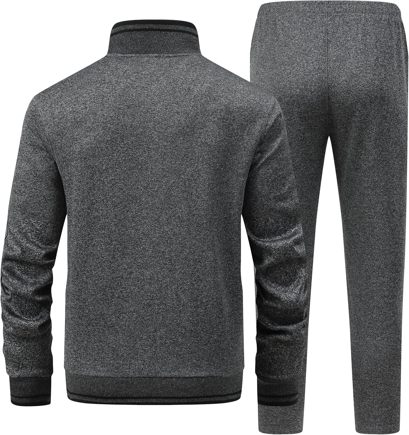 Men's 2 Pieces Athletic Tracksuit Full-Zip Workout Sweatsuit with Active Jackets and Pants