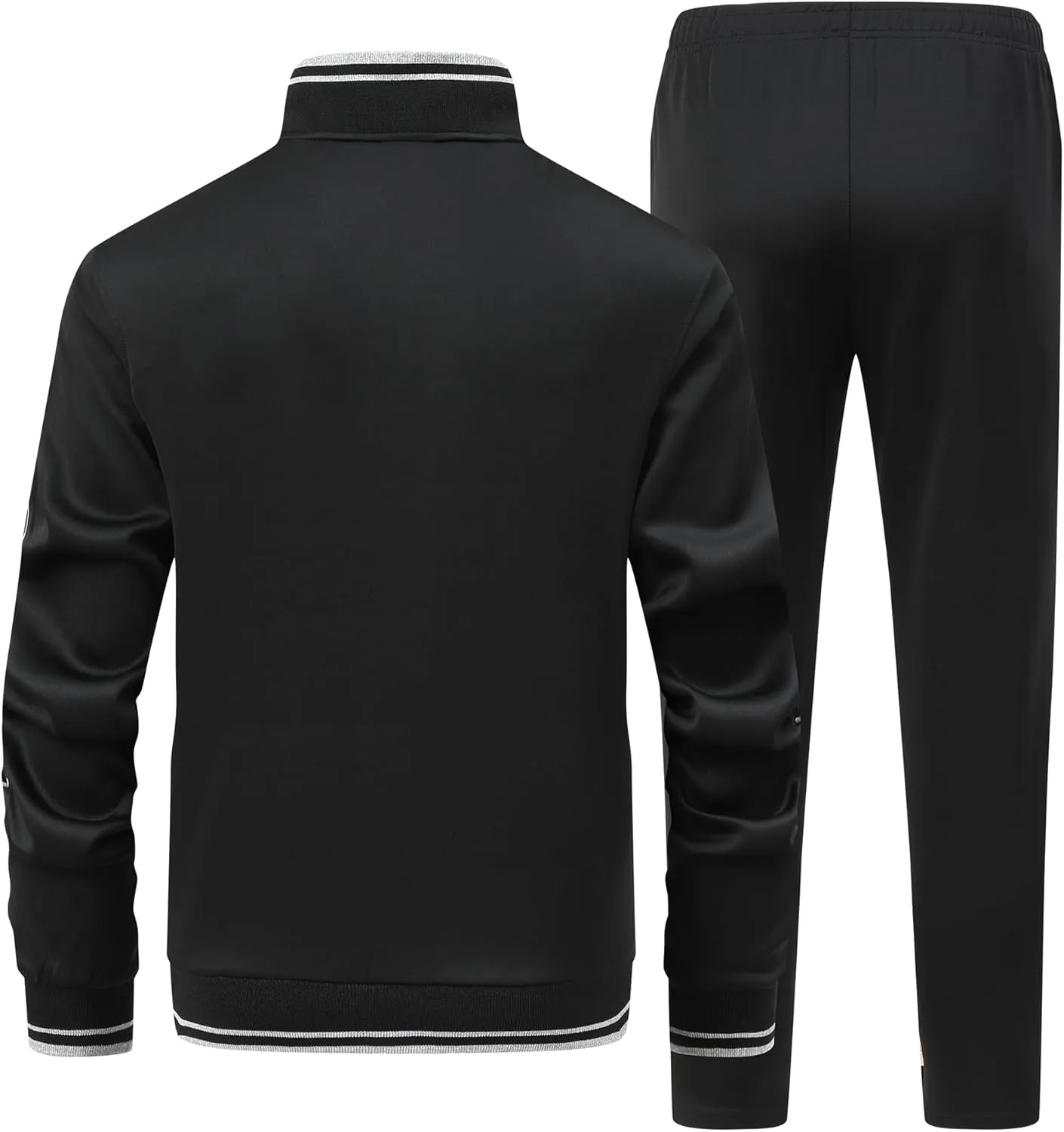 Men's 2 Pieces Athletic Tracksuit Full-Zip Workout Sweatsuit with Active Jackets and Pants