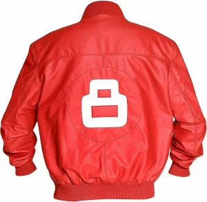Men's 8 Ball Letterman Michael Hoban Bomber Faux Leather jackets