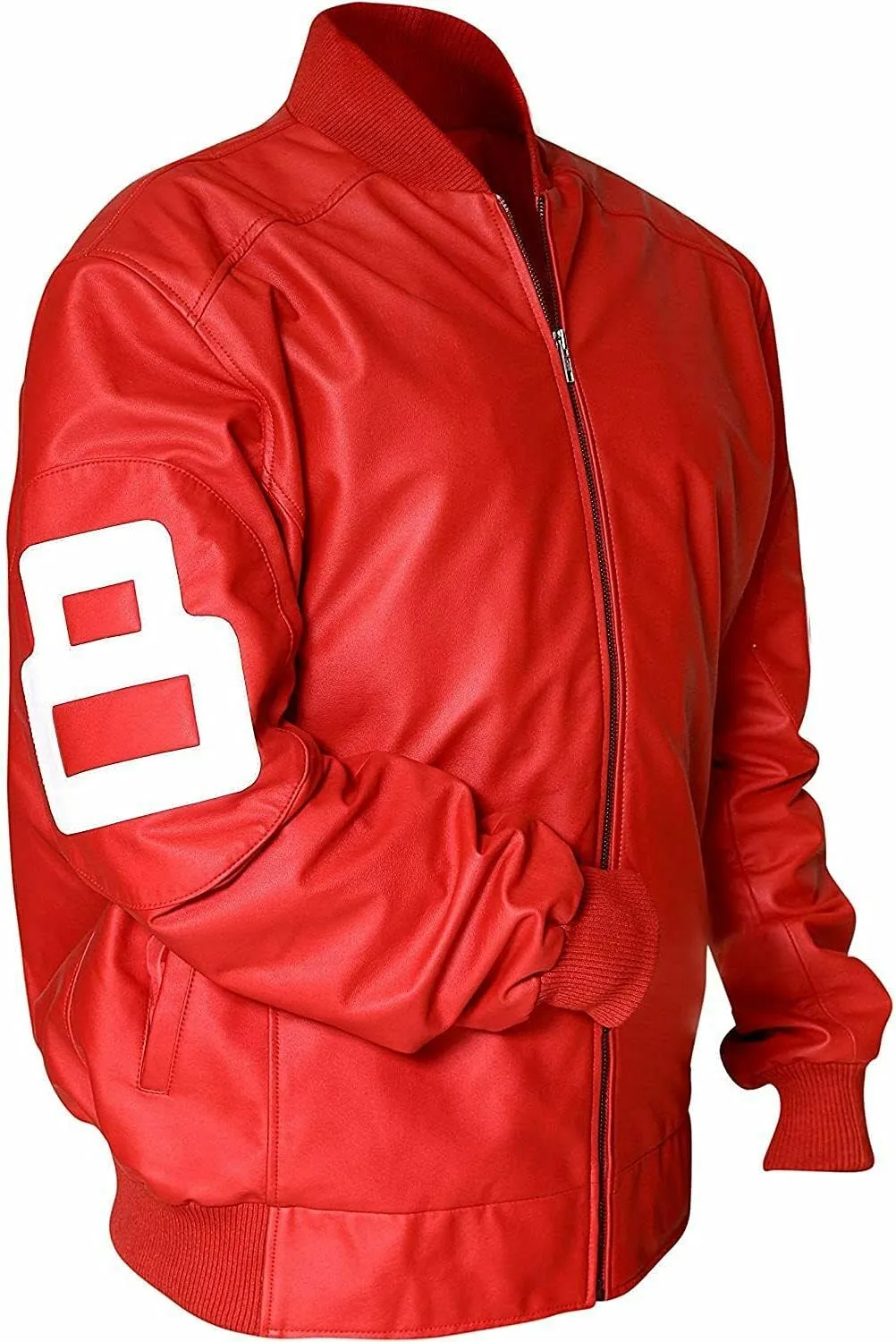 Men's 8 Ball Letterman Michael Hoban Bomber Faux Leather jackets