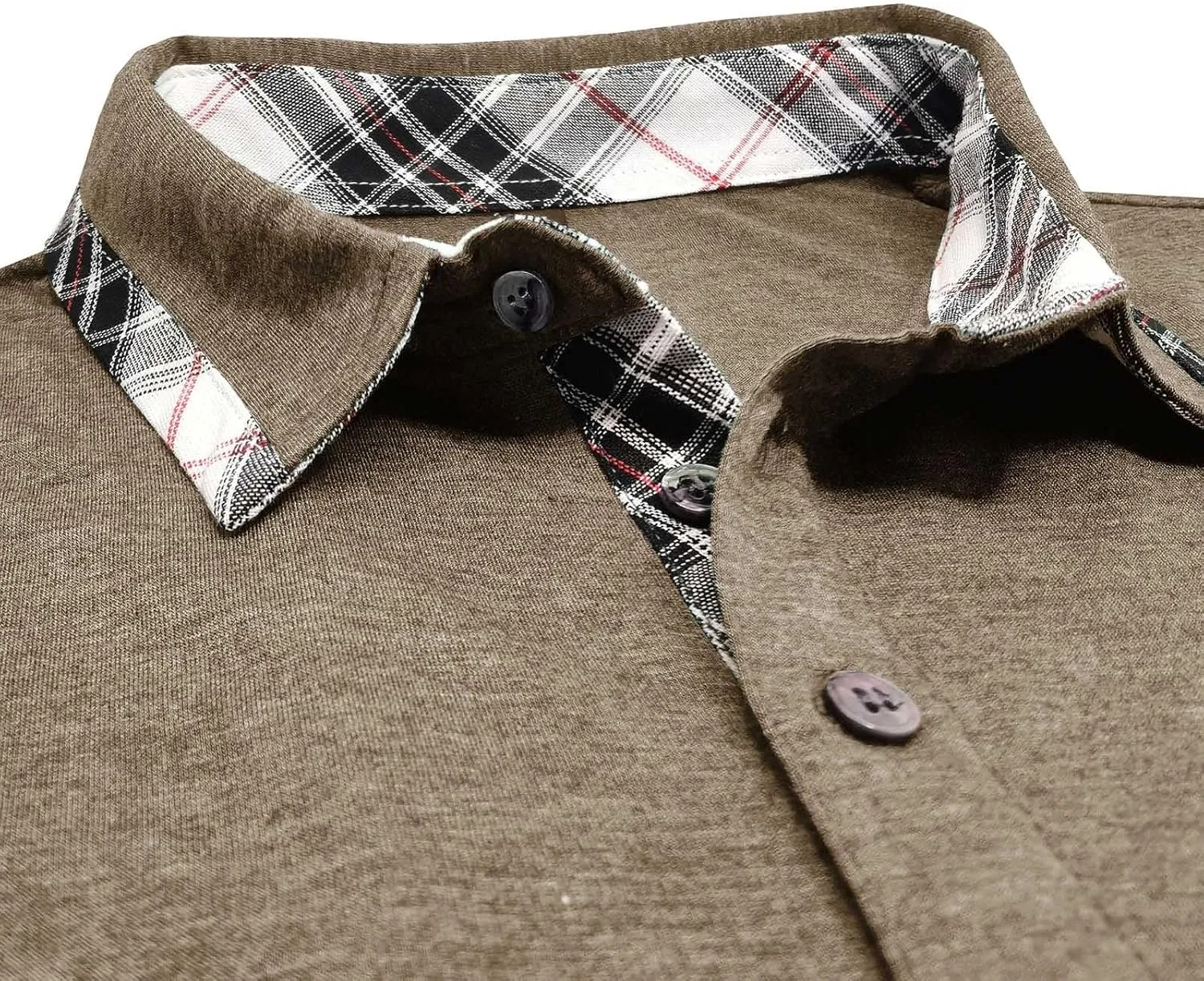 Men's Button Down Shirts Fall Winter Lapel Business Long Sleeve Shirts Solid Office Work Blouse with Front Pocket