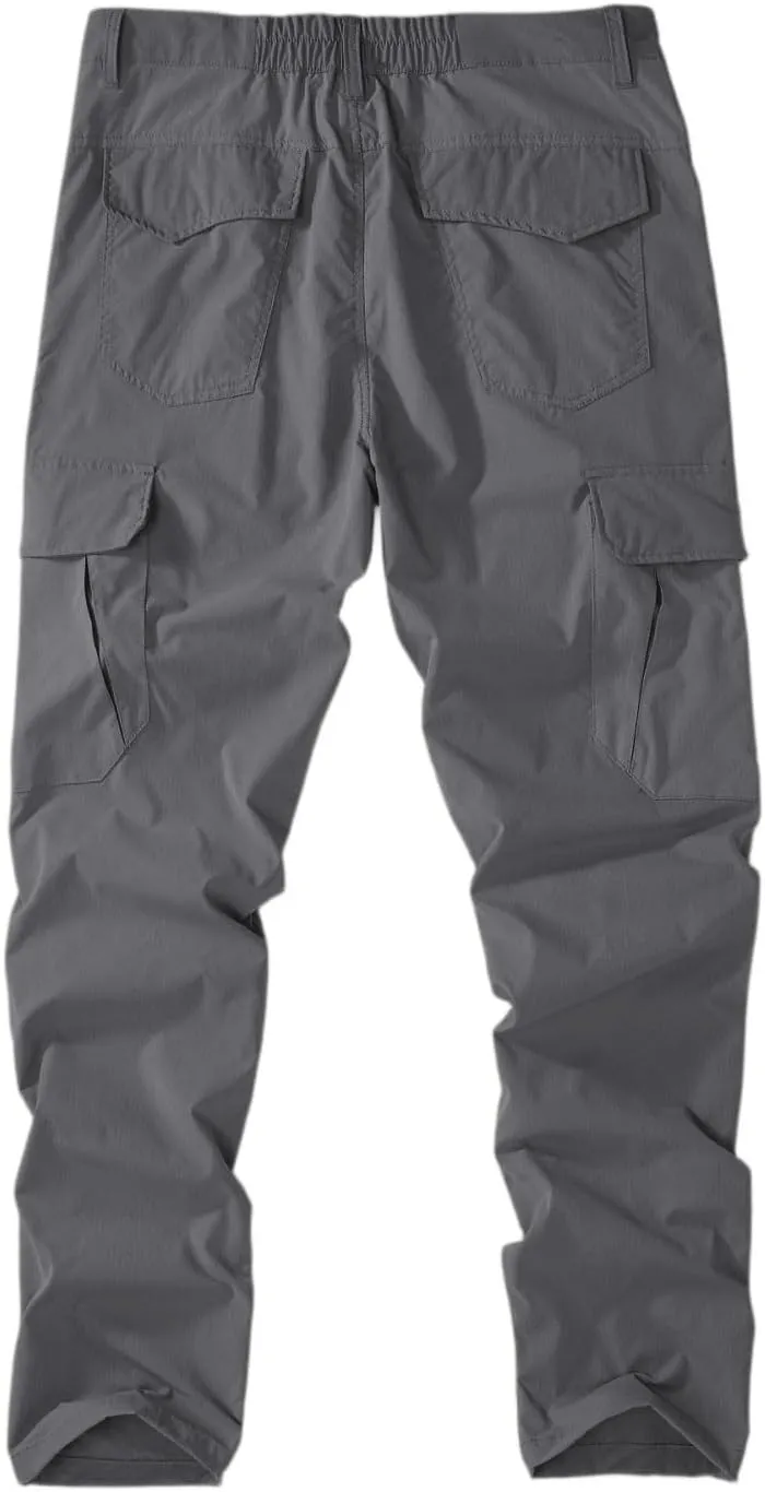 Men's Cargo Hiking Pants Lightweight Water Resistant Quick Dry Outdoor Travel Climbing Work Pants 2025