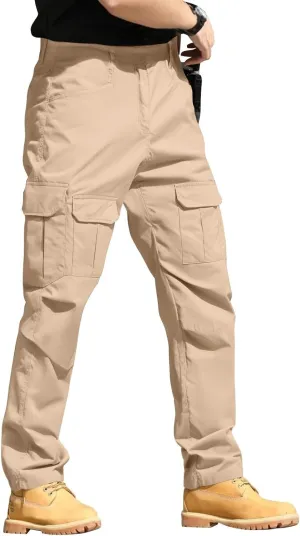 Men's Cargo Hiking Pants Lightweight Water Resistant Quick Dry Outdoor Travel Climbing Work Pants 2025