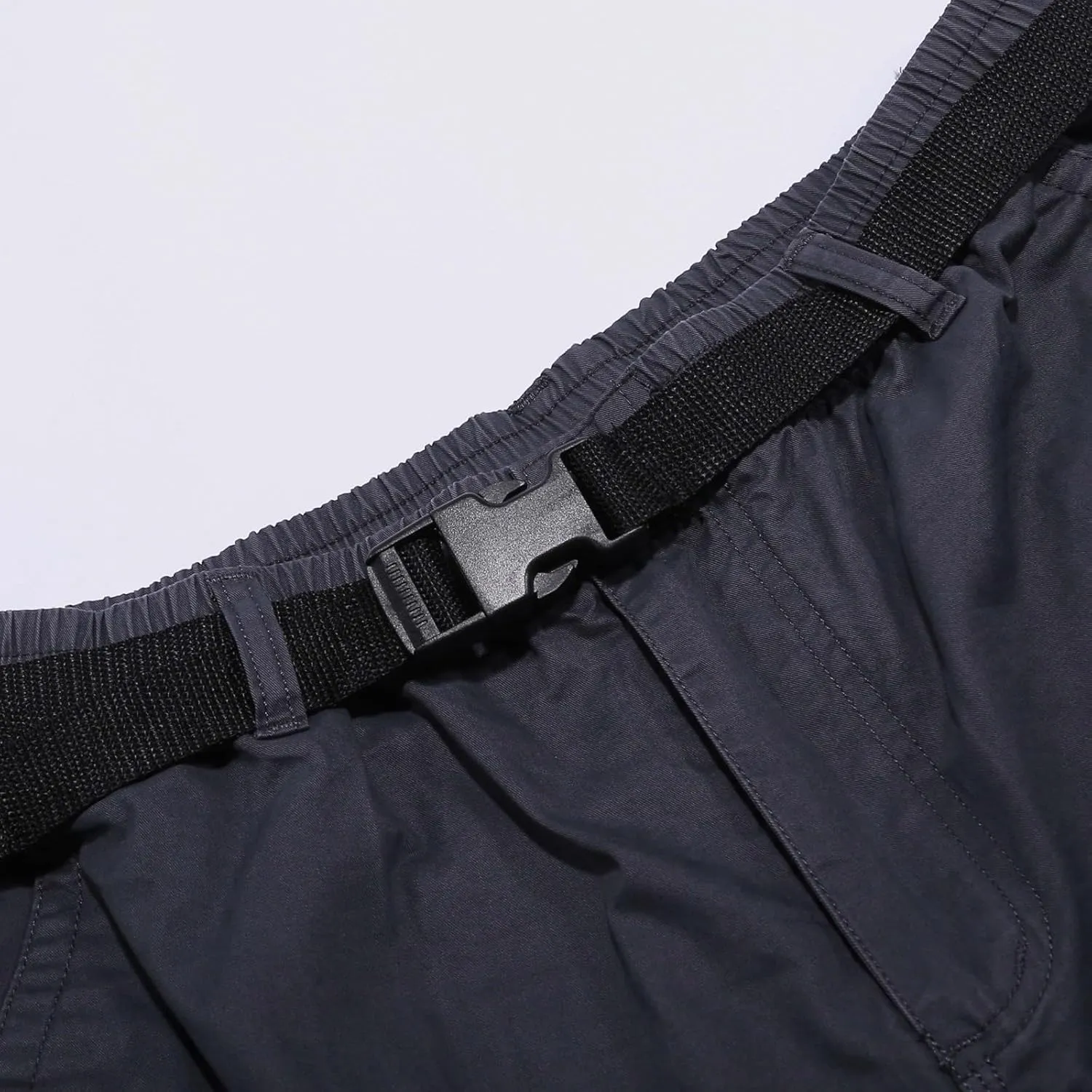 Men's Cargo Pants Casual Twill Elastic Waist Relaxed Fit 3/4 Capri Pants Below Knee Long Shorts with Multi Pockets