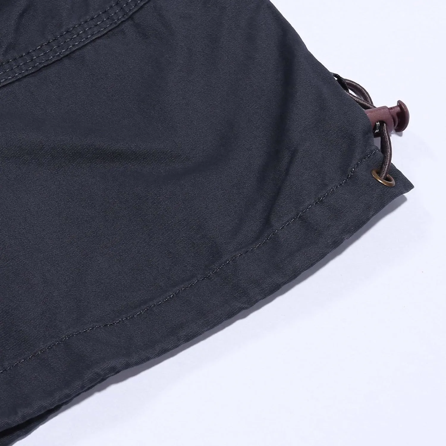 Men's Cargo Pants Casual Twill Elastic Waist Relaxed Fit 3/4 Capri Pants Below Knee Long Shorts with Multi Pockets