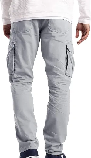 Mens Cargo Pants Relaxed Fit Tactical Pants Cargo Work Pants Cotton Trousers with Pockets Work Pants