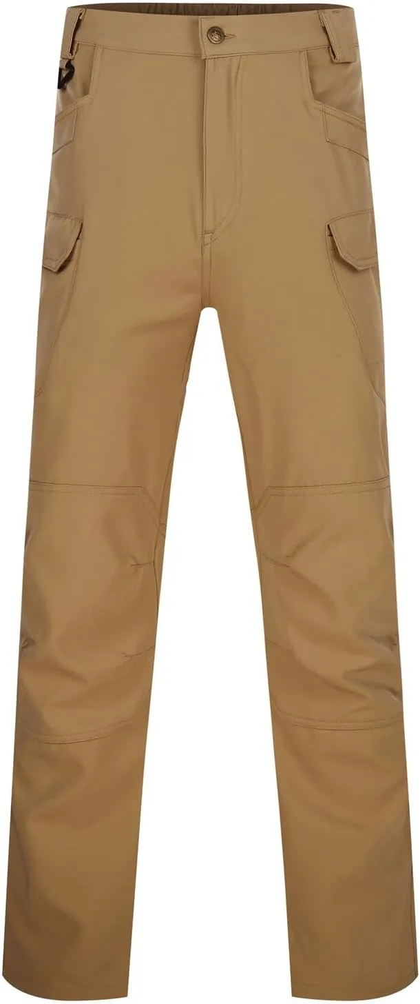 Men's Casual Tactical PantsWater Resistant Stretch Cargo TrousersHiking Wild Ripstop Outdoor Pants with Flap Pockets
