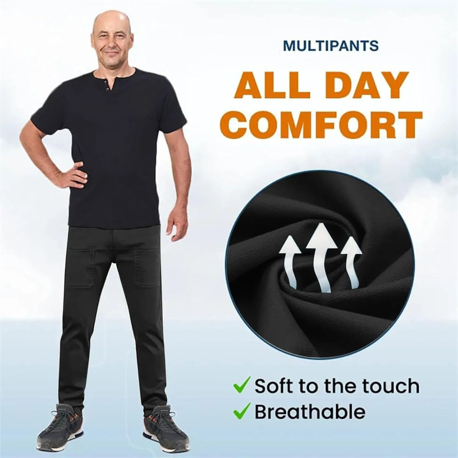 Mens Corduroy Pants Elastic Waist Drawstring Casual Loose Straight Leg Hiking Trousers Slim fit Slacks with Pockets