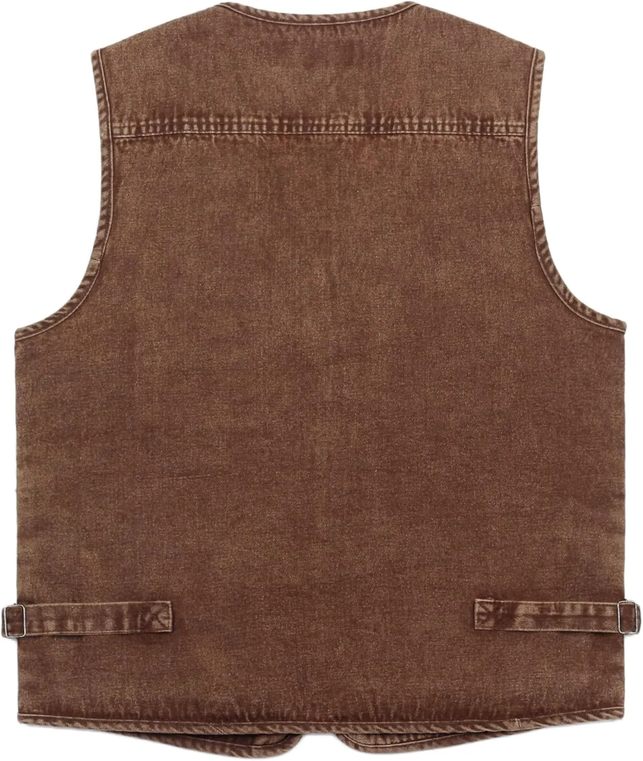 Men's Denim Multi-Pockets Leisure Work Fishing Outerwear Vest