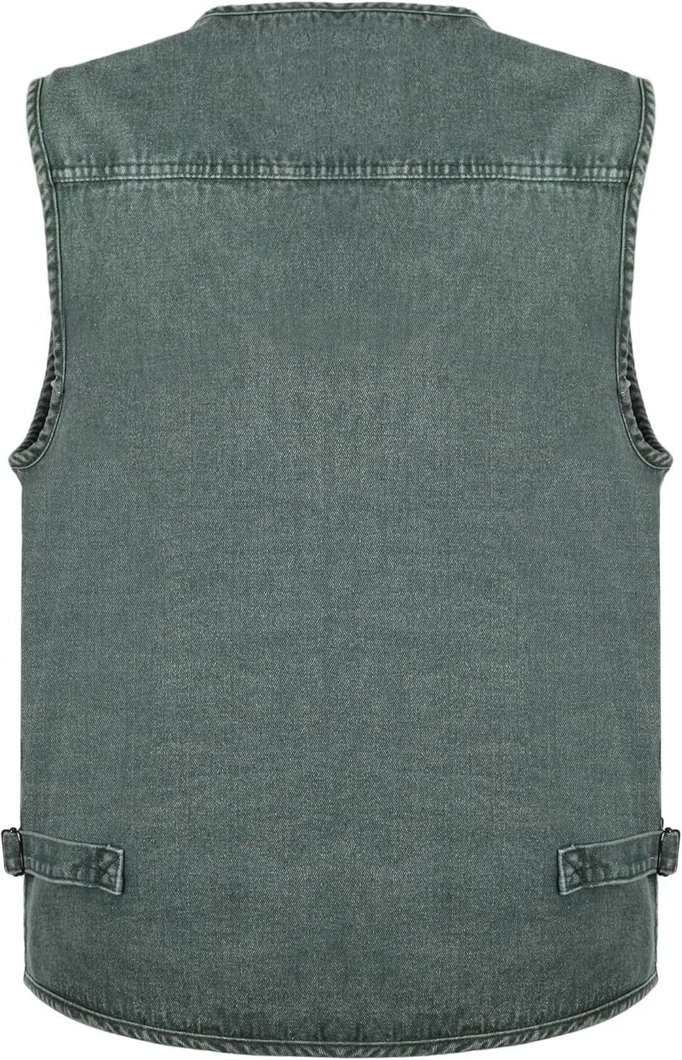 Men's Denim Multi-Pockets Leisure Work Fishing Outerwear Vest