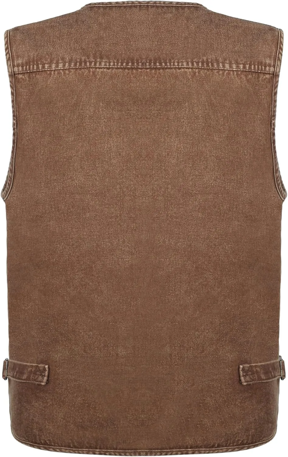 Men's Denim Multi-Pockets Leisure Work Fishing Outerwear Vest