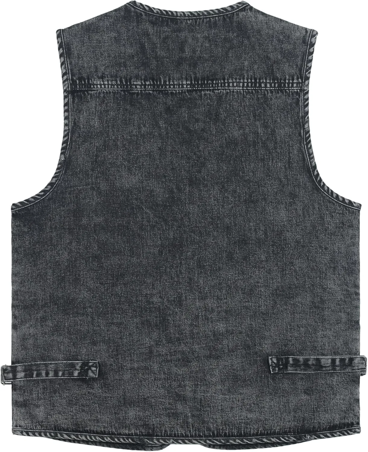Men's Denim Multi-Pockets Leisure Work Fishing Outerwear Vest