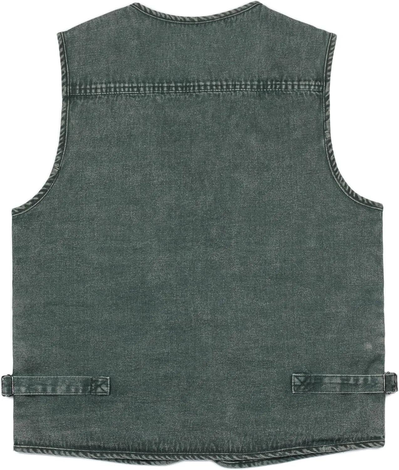 Men's Denim Multi-Pockets Leisure Work Fishing Outerwear Vest