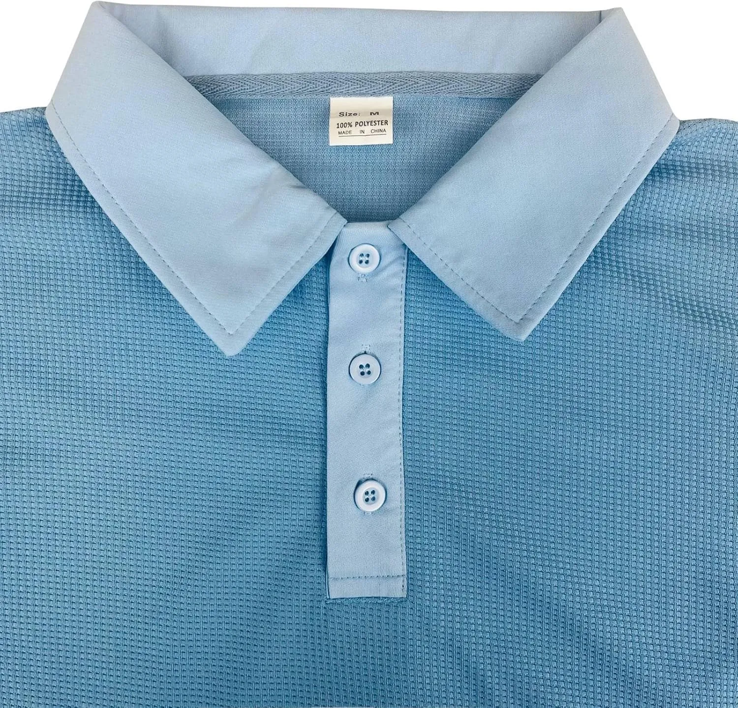 Mens Fashion Golf Shirts Short Sleeve Dry Fit Texture Performance Moisture Wicking Casual Collared Polo Shirt for Men