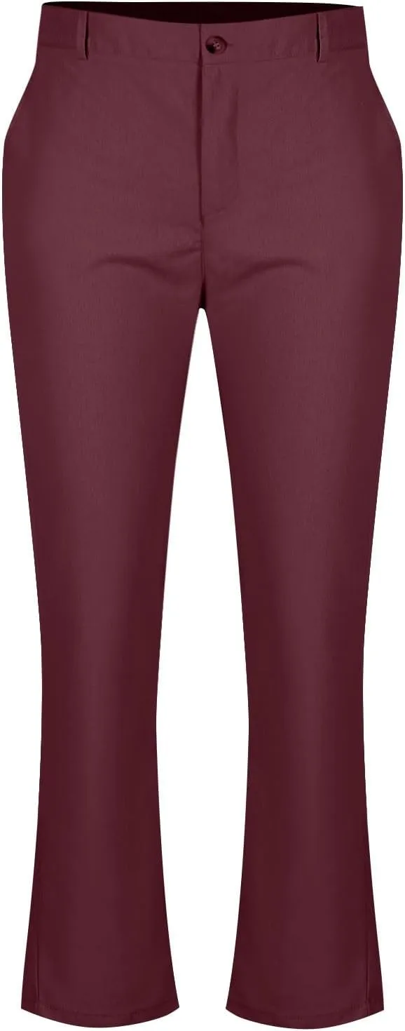 Mens Golf Pants Slim Fit Lightweight Business Casual Pants Dress Trousers Pinstripe Classic Solid Office Wear