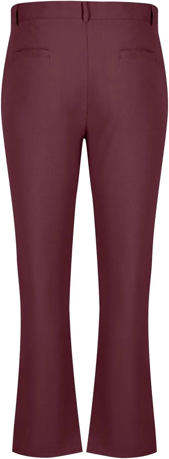 Mens Golf Pants Slim Fit Lightweight Business Casual Pants Dress Trousers Pinstripe Classic Solid Office Wear