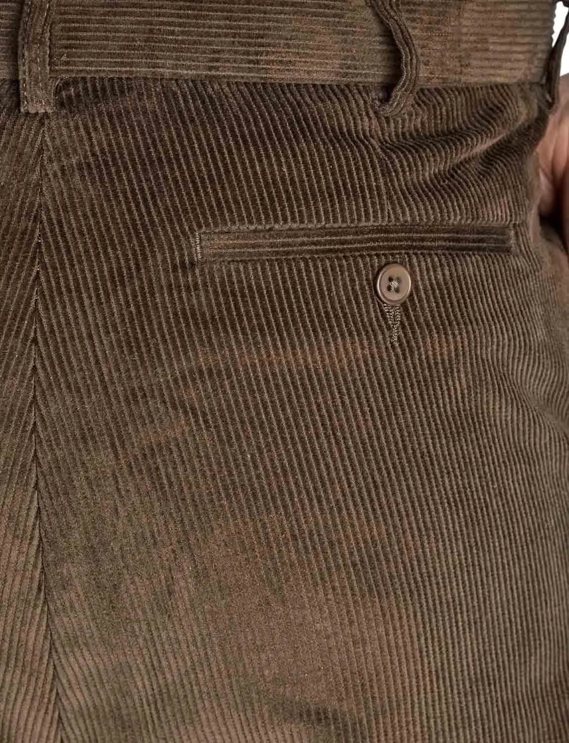 Men's HIGH-Rise Pants Luxury Cotton Corduroy Trousers