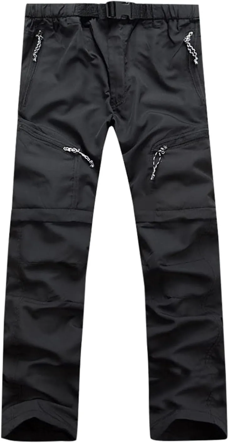 Men's Hiking Pants Zip Off Quick Dry Lightweight Cargo Pants Outdoor Travel Pants Stretch Athletic Pants Safari