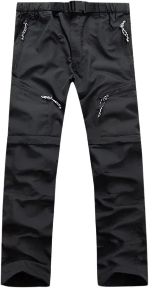 Men's Hiking Pants Zip Off Quick Dry Lightweight Cargo Pants Outdoor Travel Pants Stretch Athletic Pants Safari
