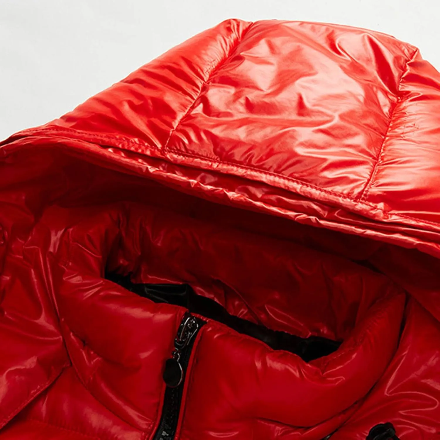 MenS Hooded Puffer Jacket Lightweight Insulation Winter Warm Coat Cropped Shiny Down Jacket Clearance Deals