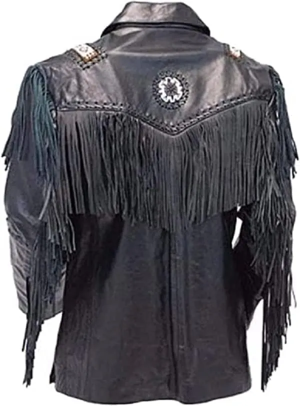 Mens Leather Buckskin Mountain Man Reenactment Suede Leather Native American Red Indian Fringes Beaded Jackets Warshirt