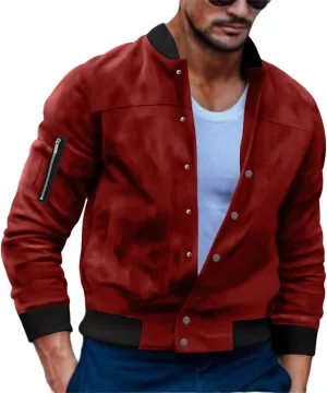 Mens Lightweight Flannel Coat Waterproof Windbreaker Anorak Featuring Casual Zipper Pocket Sweater Jacket