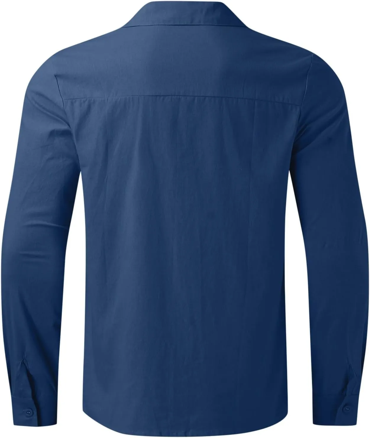 Men's Long Sleeve Cotton Linen Casual Shirts Button Down Pro Club Summer Beach Shirt Top Blouse 2025