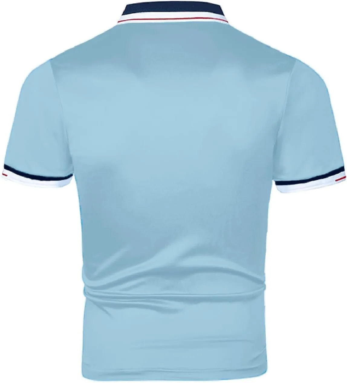 Men's Polo Shirt 2024 Fashion Trend Men's Lapel Button Short Sleeved T Shirt Polo White Tees for Men Big and Tall