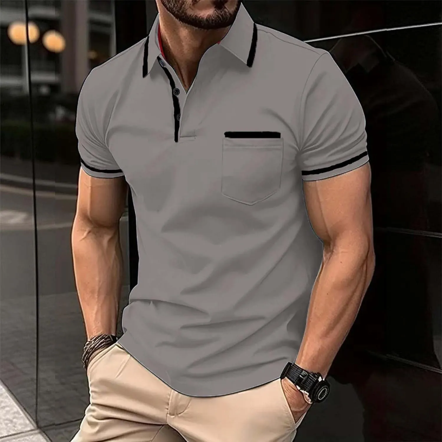 Men's Polo Shirt 2024 Short Sleeve Performance Patriotic Shirt Funny Shirt Golf Shirts for Men Big and Tall Short