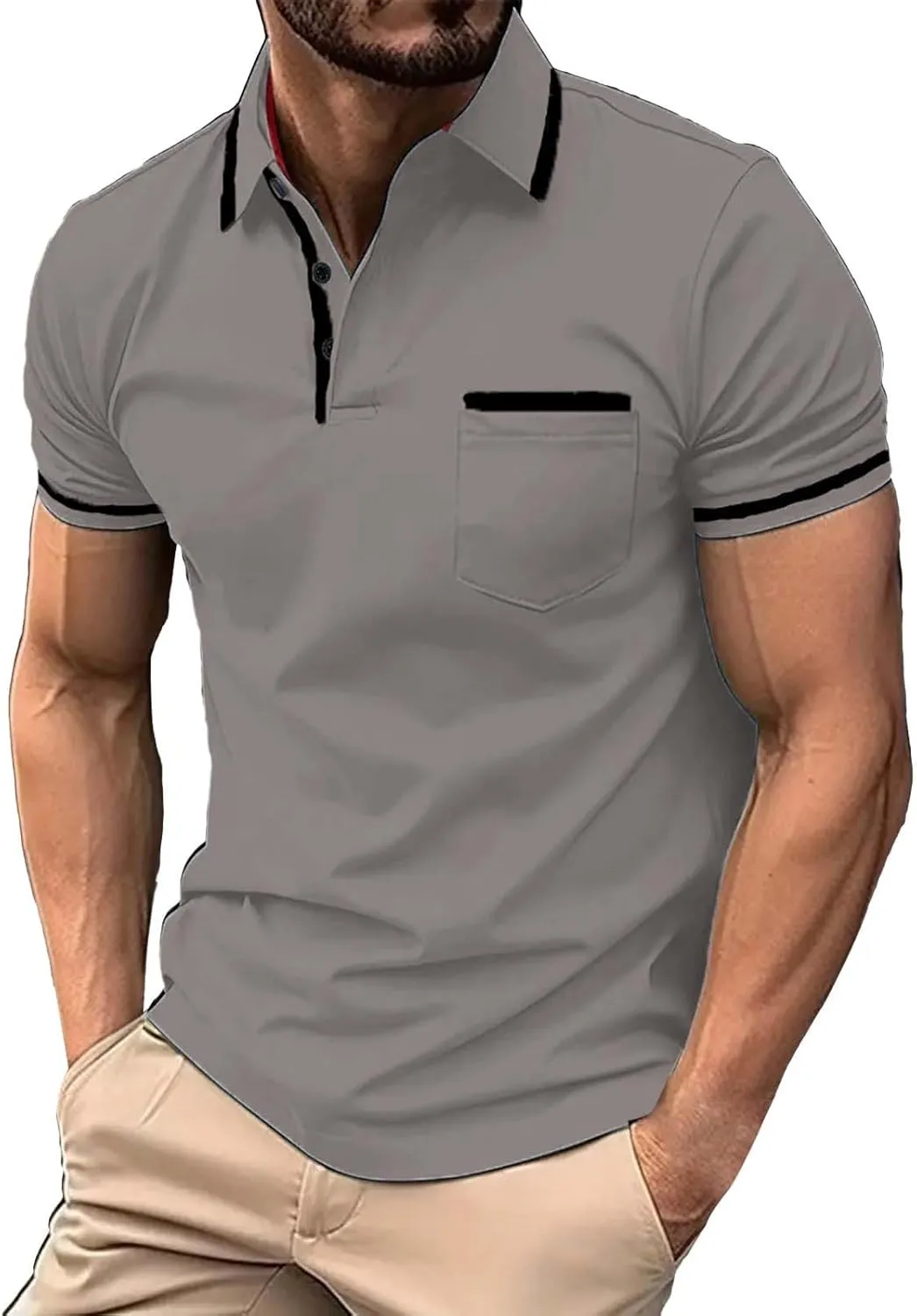 Men's Polo Shirt 2024 Short Sleeve Performance Patriotic Shirt Funny Shirt Golf Shirts for Men Big and Tall Short