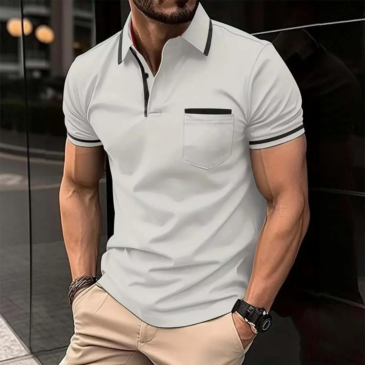 Men's Polo Shirt 2024 Short Sleeve Performance Patriotic Shirt Funny Shirt Golf Shirts for Men Big and Tall Short