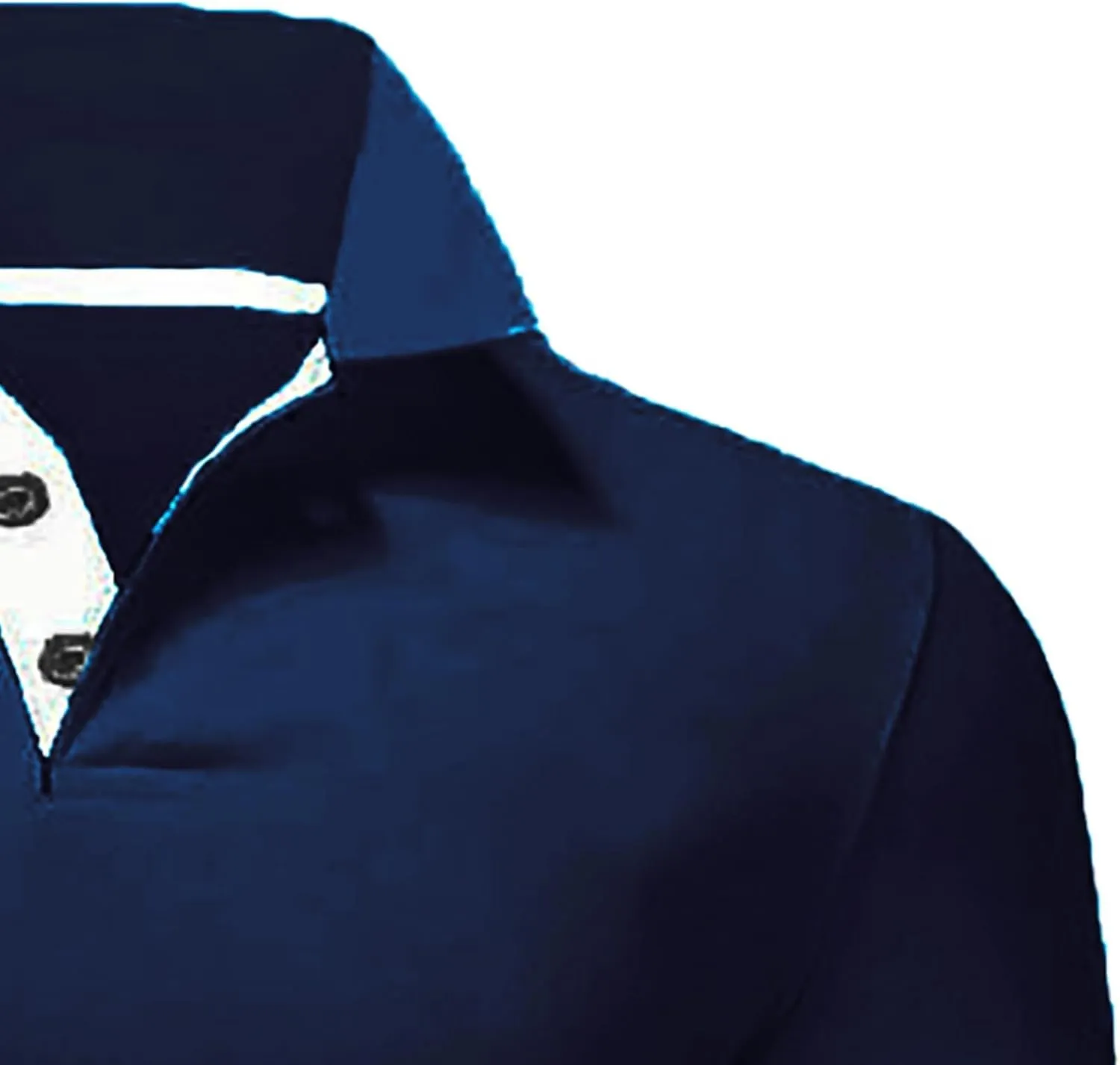 Men's Polo Shirt Short Sleeve Textured Button Shirts Slim Fit Raglan Sleeve Casual Golf Shirt Cotton Collared Tops