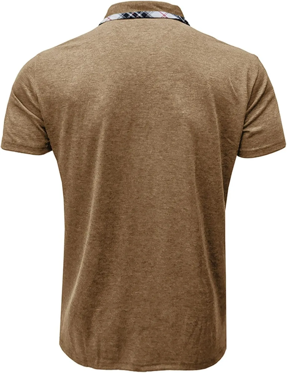 Mens Polo Shirts Fashion Classic Casual Short Sleeve Button T Shirt Summer Fitted Golf Shirt with Pocket