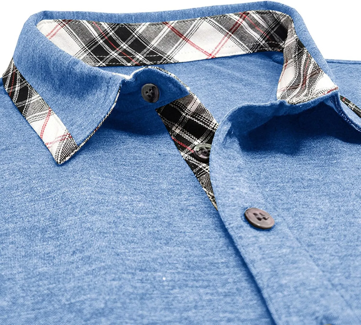 Mens Polo Shirts Fashion Classic Casual Short Sleeve Button T Shirt Summer Fitted Golf Shirt with Pocket