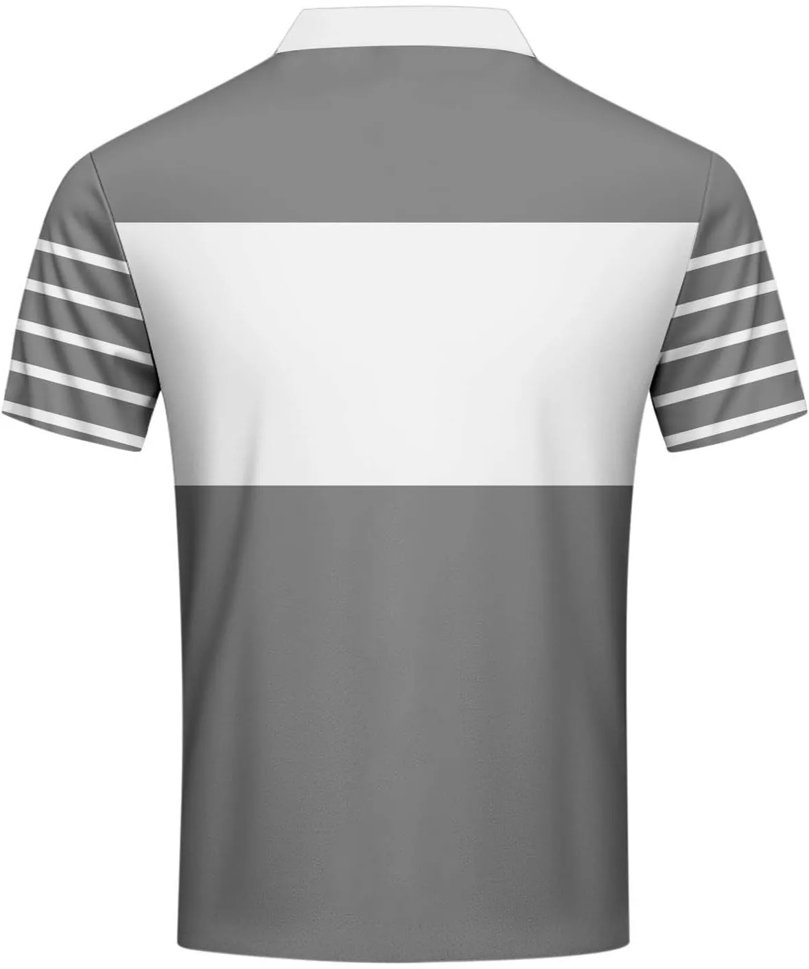 Men's Polo Shirts Short Sleeve Casual Polo T Shirt Color Block Slim Fit Golf Shirts Striped Moisture Wicking Golf Top