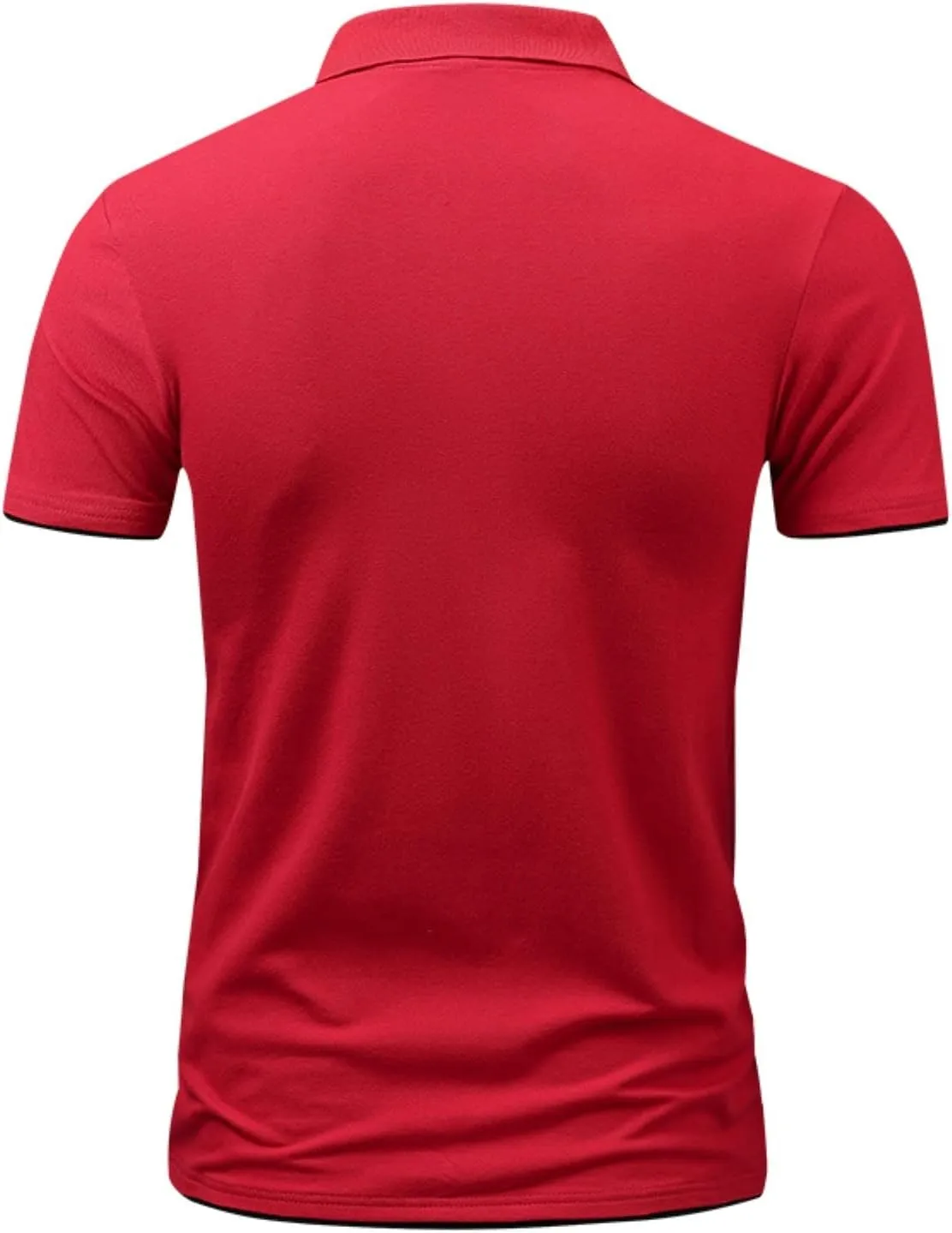 Men's Polo Shirts Short Sleeve Cotton Blend Moisture Wicking Casual Collared Shirts Summer Breathable Sport Golf Shirt