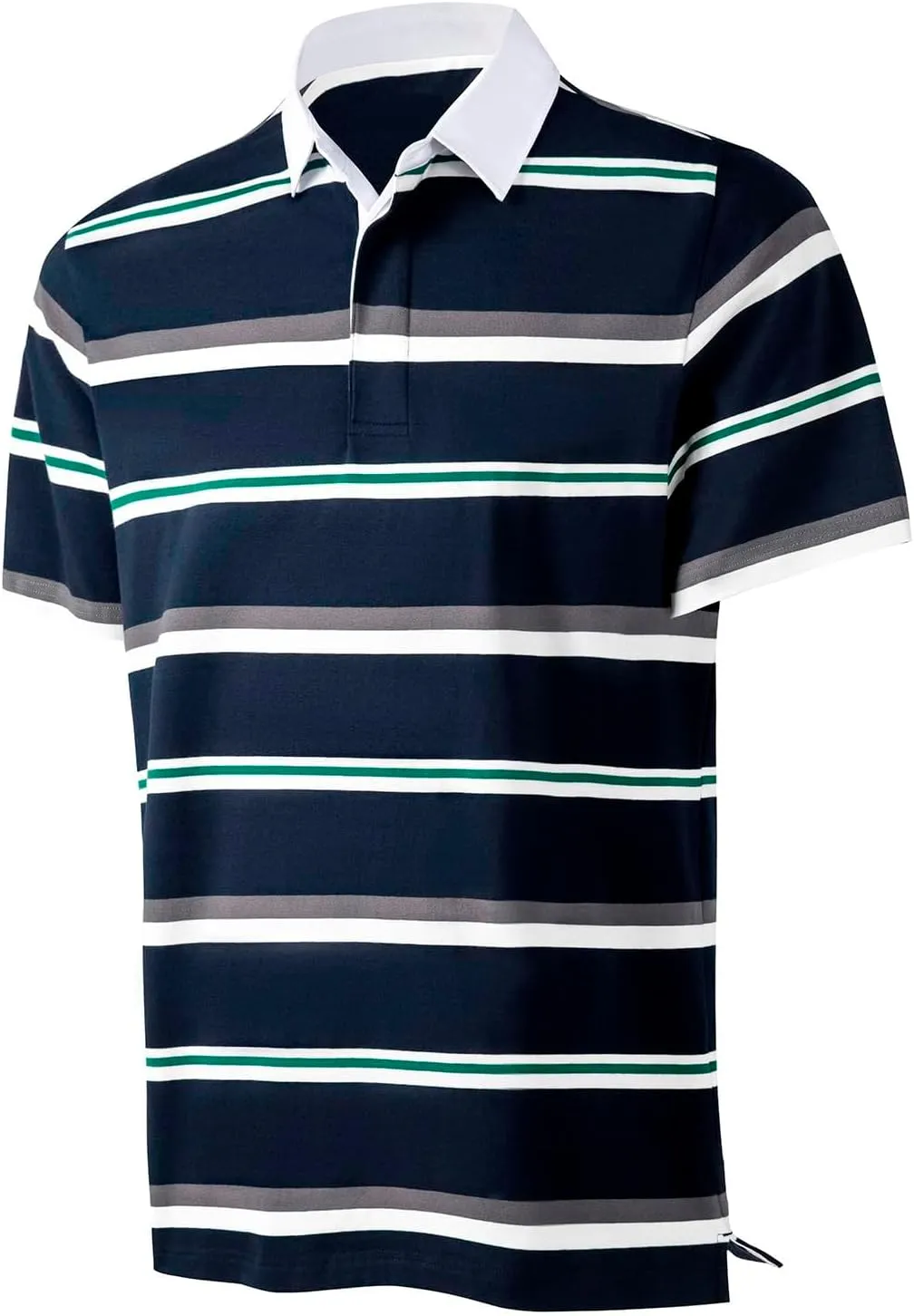 Men's Shirts Sleeved Lapel Thousands of Bird Grid Pockets Casual Top T Shirt Golf Shirts Men Quarter Button Shirts