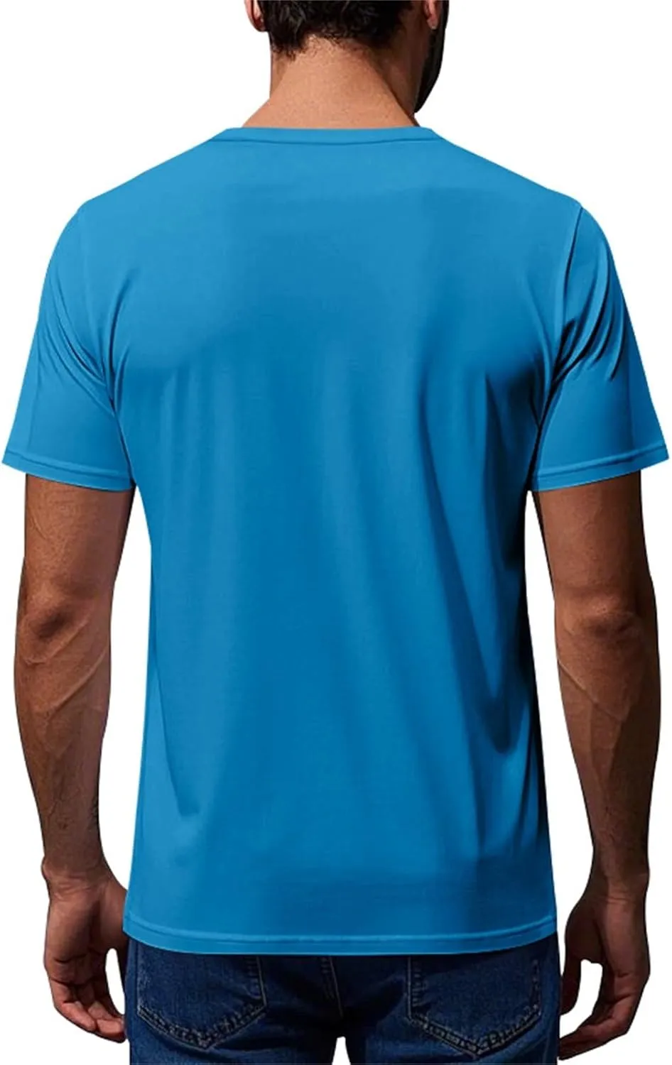 Men's Short Sleeve Tee Shirt Crewneck Casual Basic Shirt Moisture Wicking Fashion Tops Lightweight Gym Workout Tees