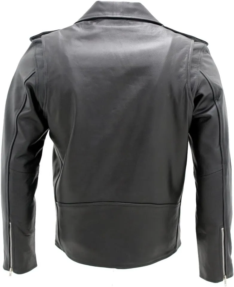 Men's Stylish Brando Casual Black Leather Biker Jacket
