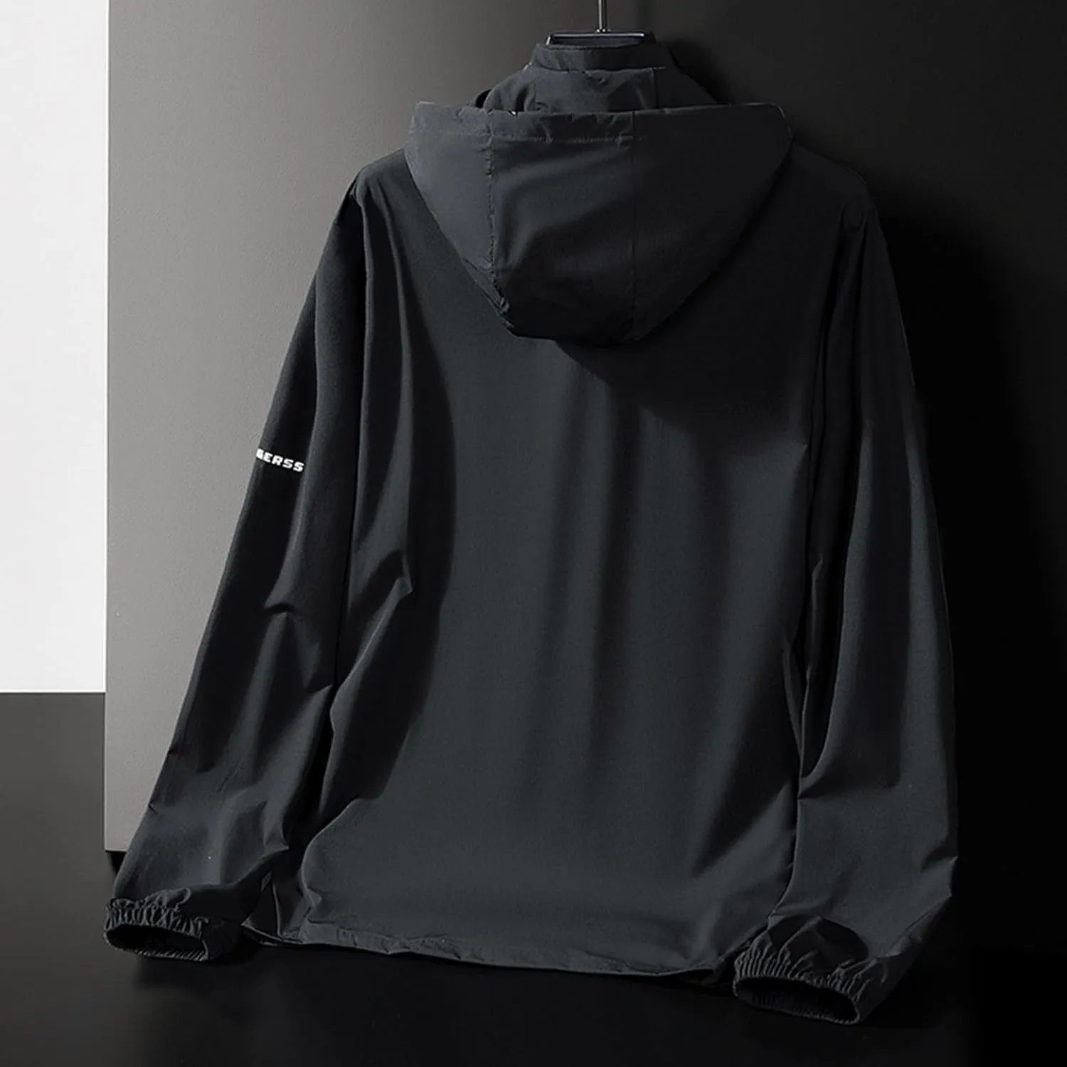 Mens Sun Protection Jacket Hoodie UPF 50  Rash Guard Lightweight Windbreaker Outdoor Zip Up Water Resistant Coat
