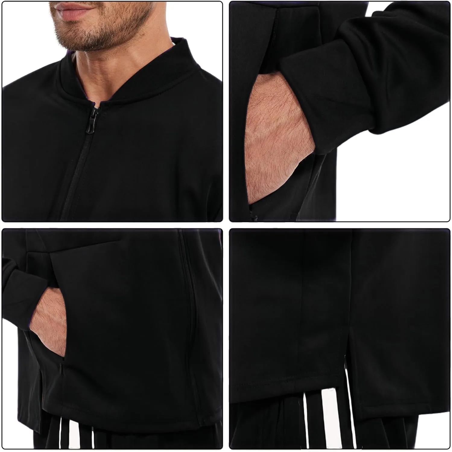 Men's Tracksuits Sweatsuits 2 Piece Casual Sweat Jogging Suit Set Athletic Full Zip Hoodies and Sweatpant Outfits
