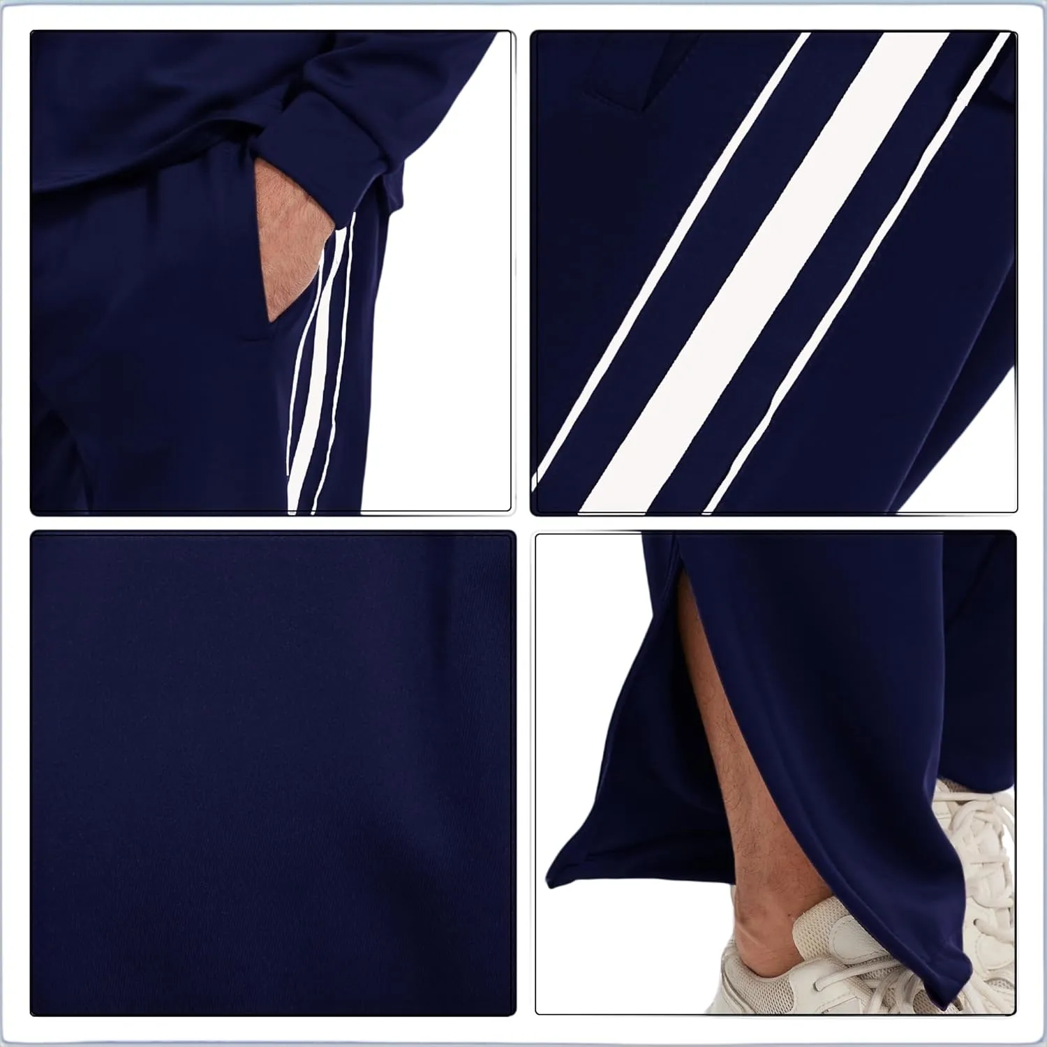 Men's Tracksuits Sweatsuits 2 Piece Casual Sweat Jogging Suit Set Athletic Full Zip Hoodies and Sweatpant Outfits