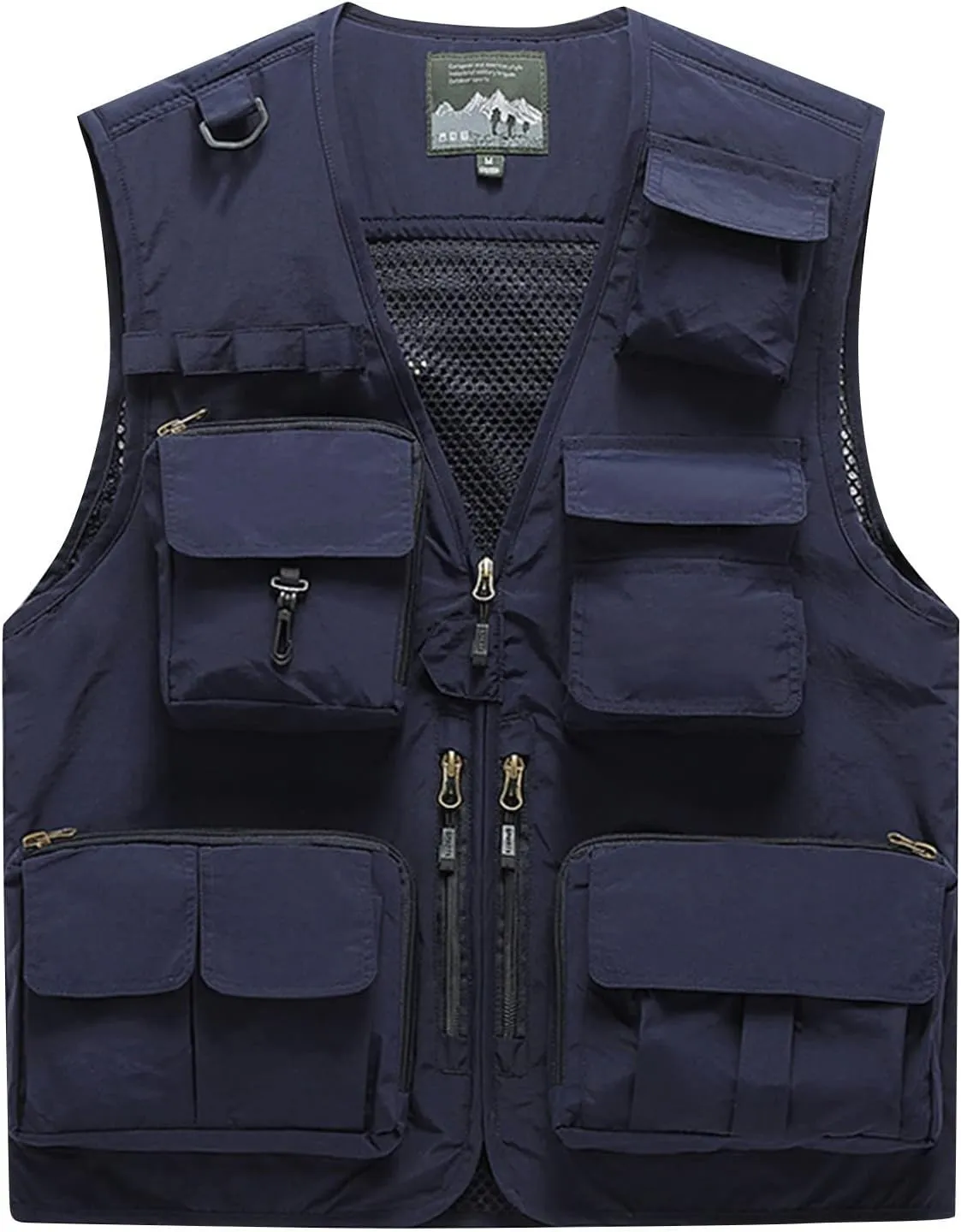 Men's Vests Lightweight Fashion Casual Solid Outdoor Quick-Drying Vest Jacket Tops Slim Fit, M-7XL