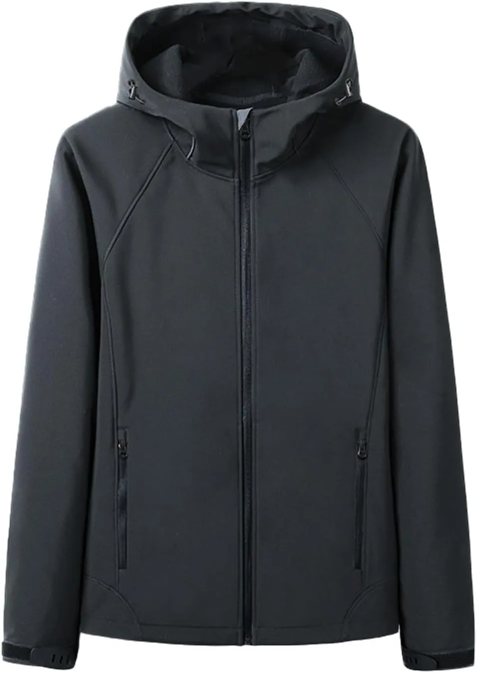 Men's Waterproof Jackets Cozy Shell Hiking Windbreaker Jacket Hooded Fleece Rain Coats Multi-Pockets Outdoor Fishing