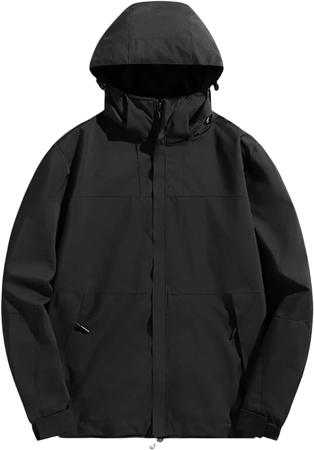 Mens Waterproof Lightweight Hooded Softshell Windbreaker Jackets for Outdoor Sports and Casual Wear in Fall & Winter