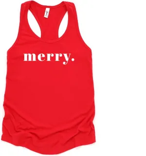 Merry Christmas Workout Tank Top for Women | Merry Fitmas Tank | Christmas Tank Top