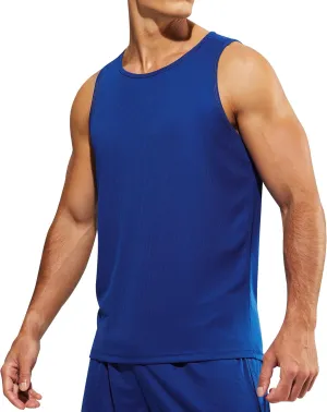 MIER Men's Tank Tops Quick Dry Swim Athletic Gym Running Muscle Beach Sleeveless Workout Shirts for Men