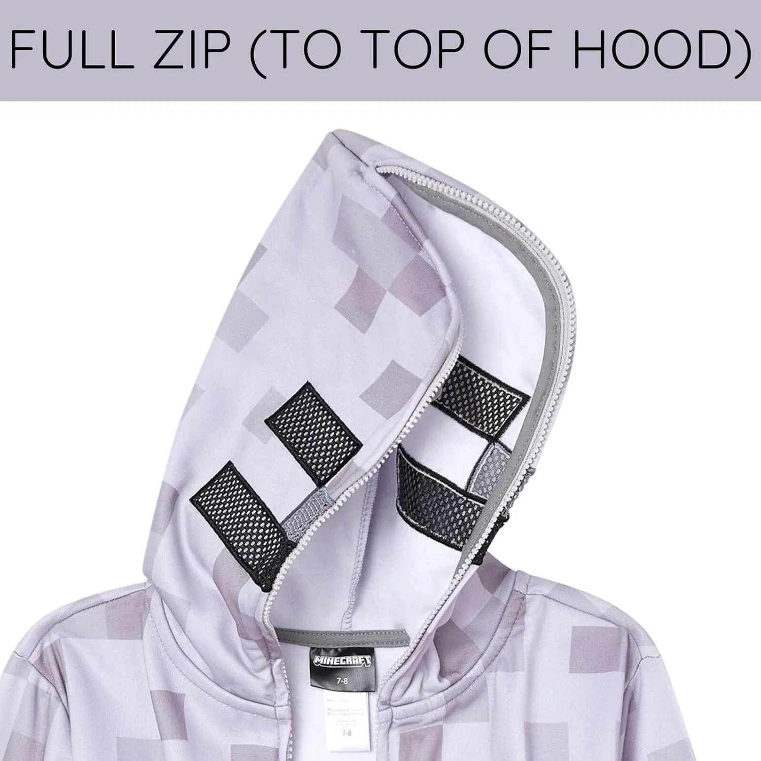Minecraft Fleece Zip Up Hoodie Toddler to Big Kid Sizes (4-18-20)