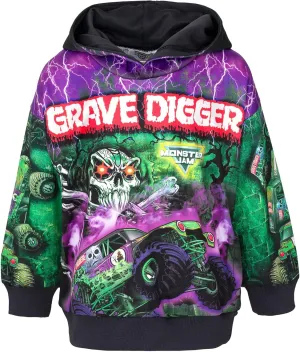 Monster Jam Fleece Pullover Hoodie Toddler to Big Kid Grave Digger El Toro Loco Megalodon Sparkle Smash